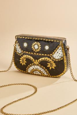 Versona  caché black feather crossbody