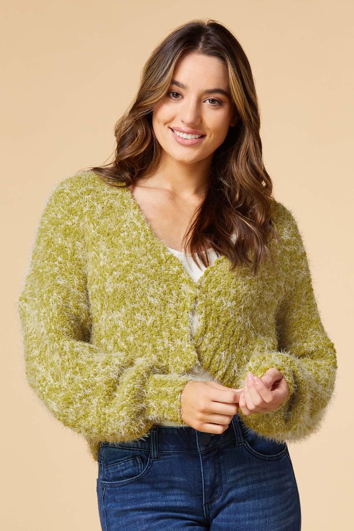 Fuzzy soft sale cardigan