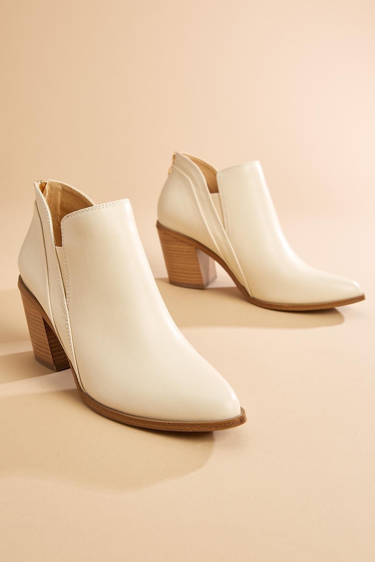 Versona wood heel booties