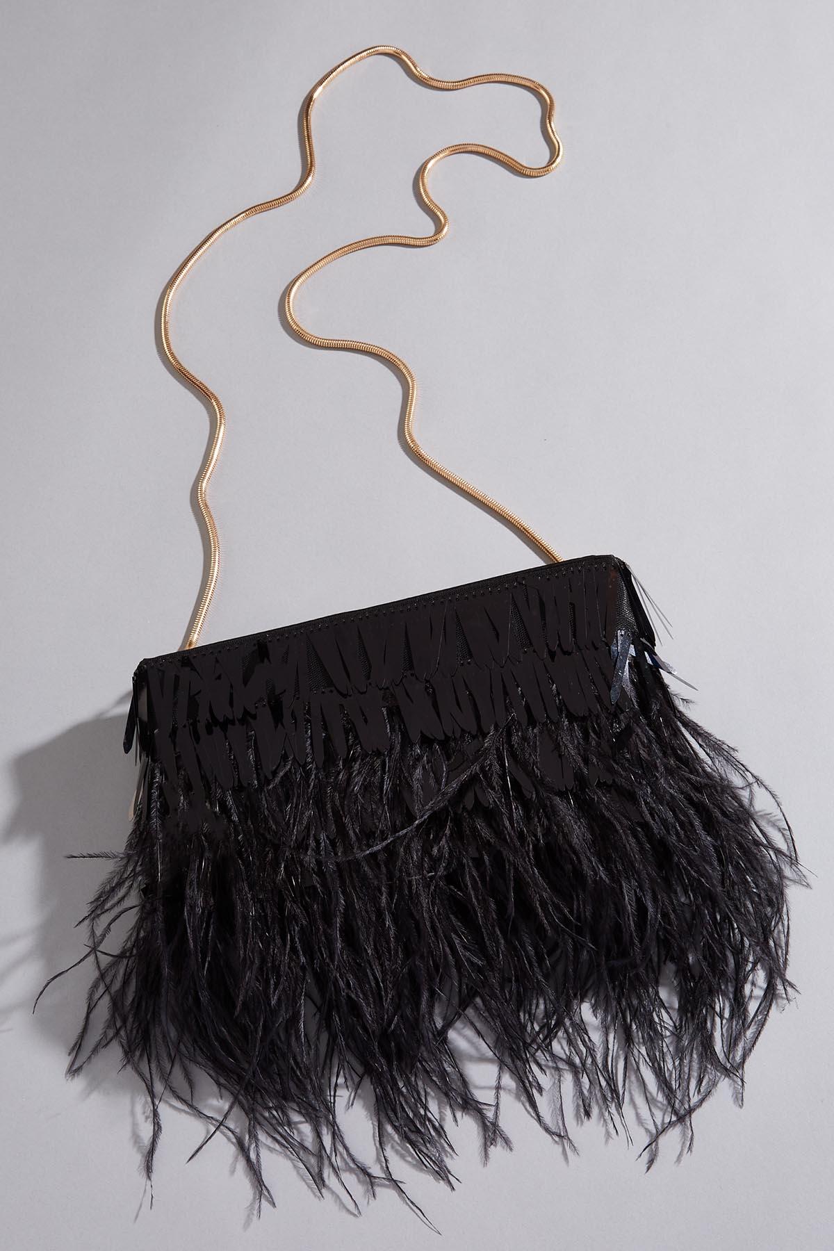 Black Feather Bag