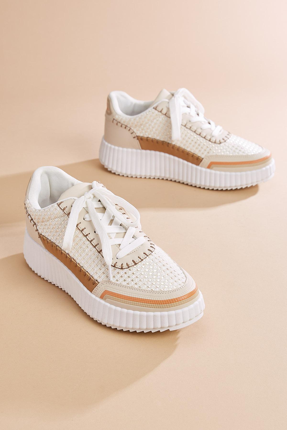 Cream on sale platform sneakers