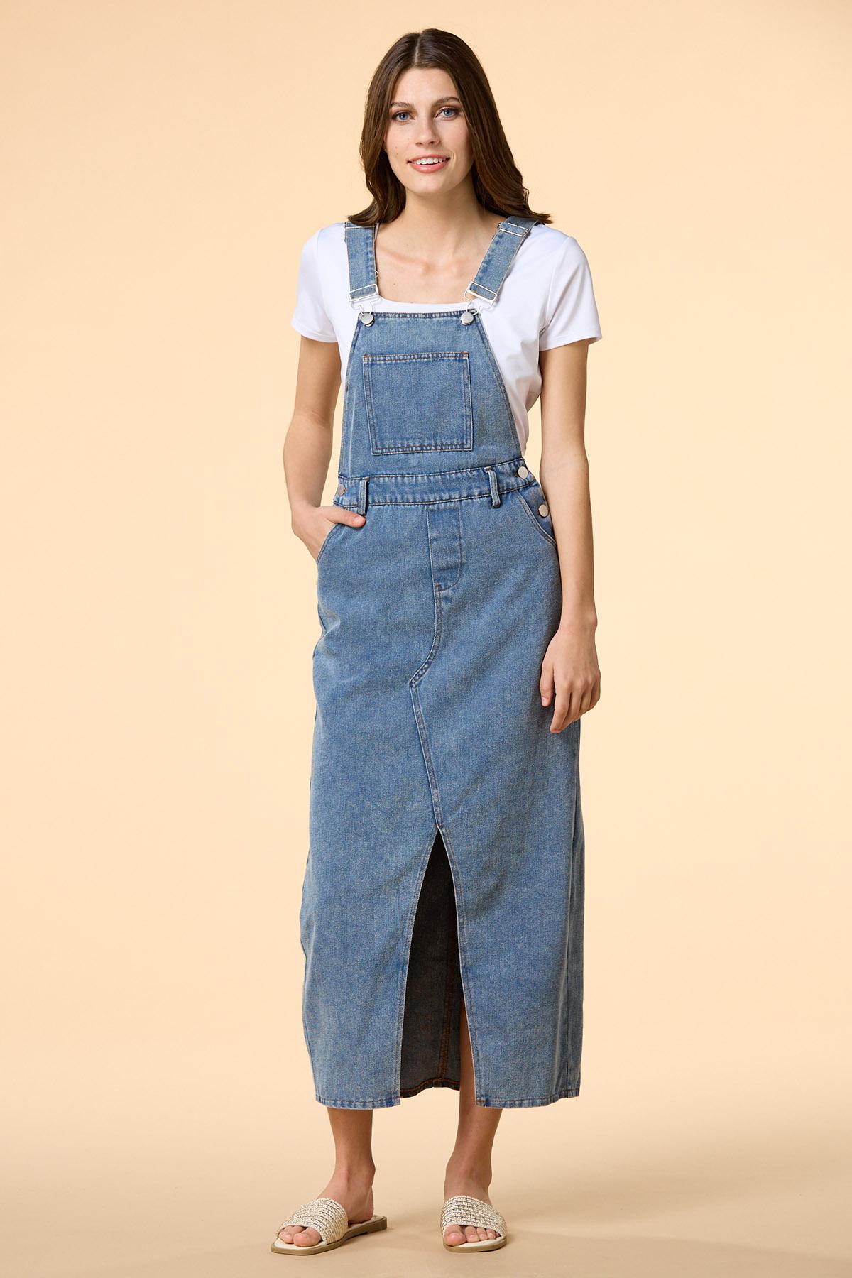 Blue Jean Overall Dress