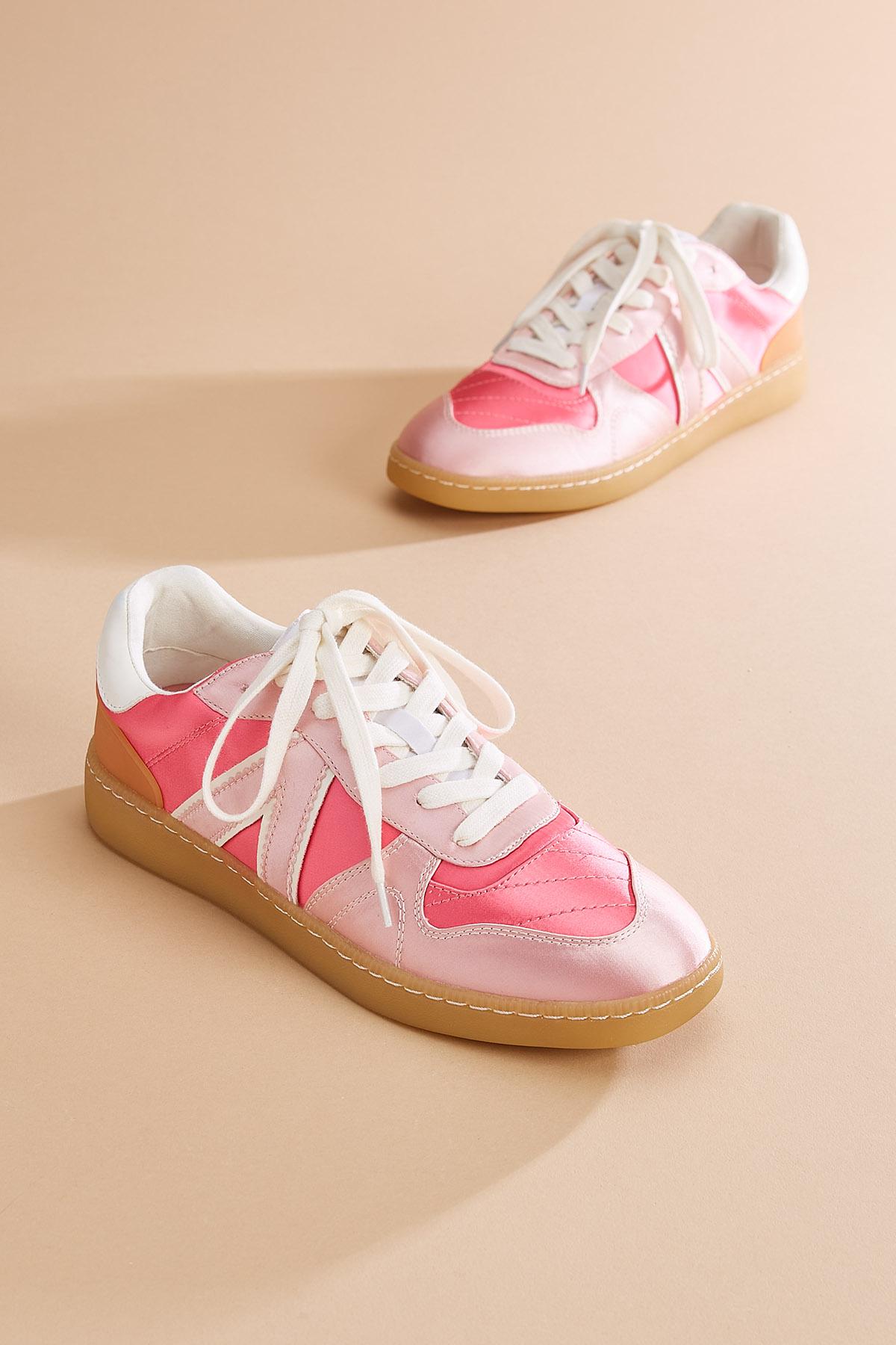 Pink shops sole sneakers