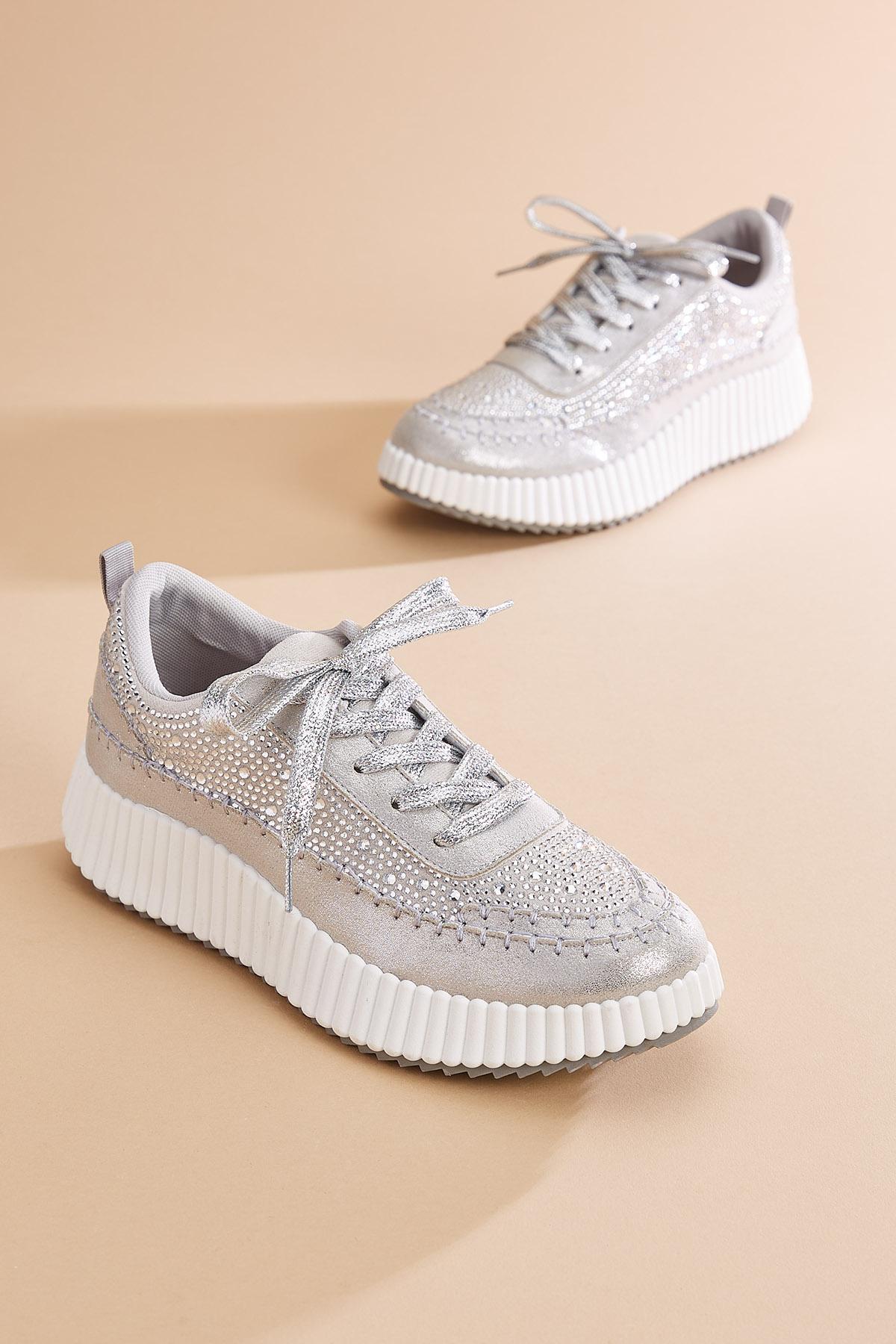 Versona platform embellished bling sneakers