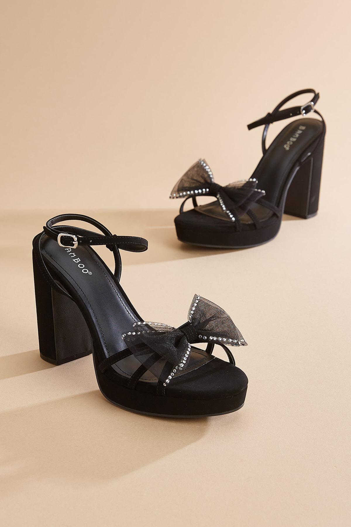 Bow shops platform sandals