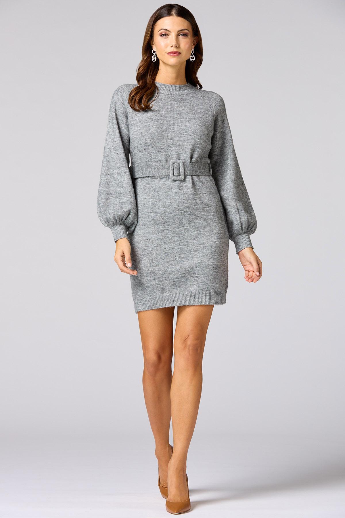 Caché Belted Sweater Dress