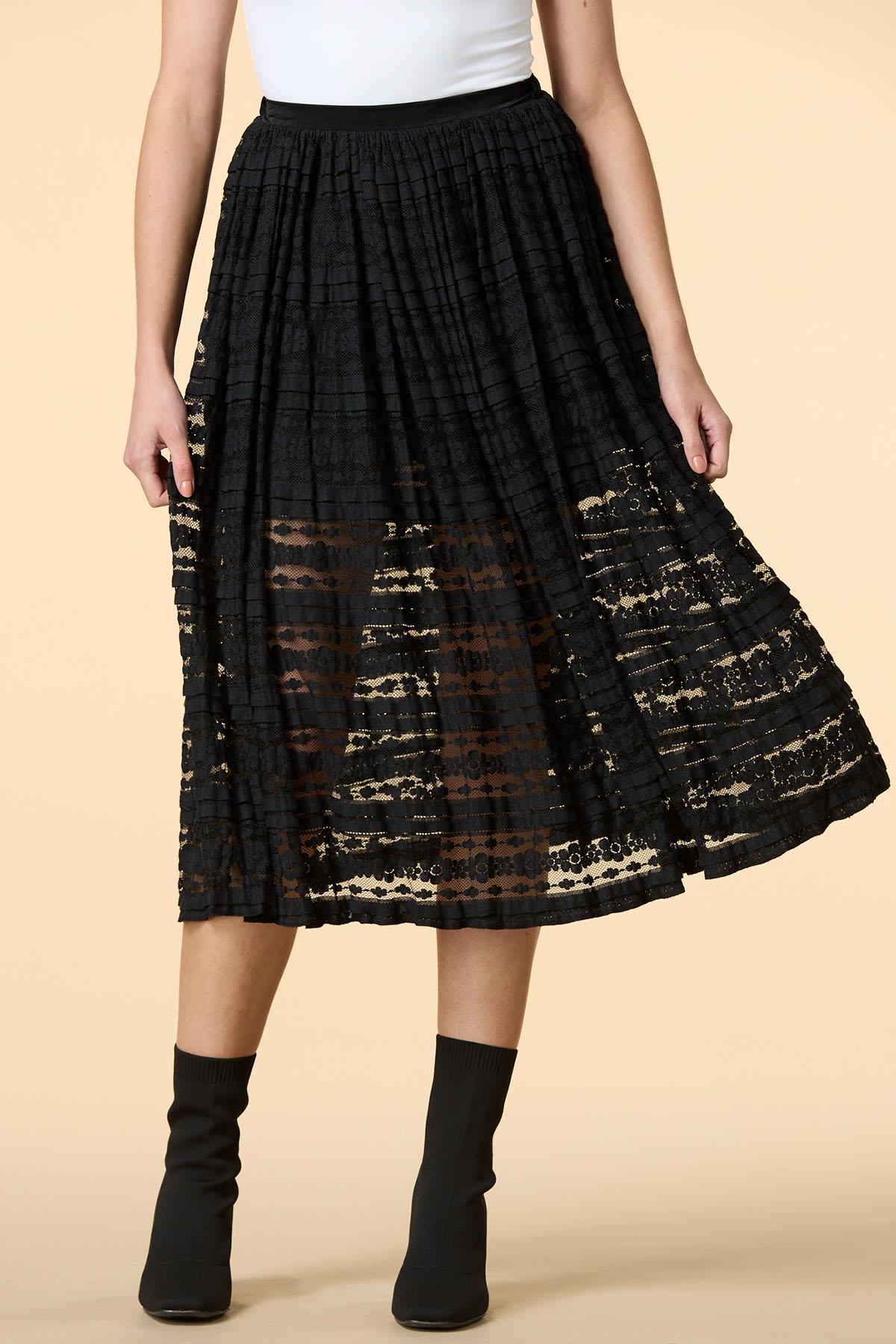 Versona lace age midi skirt