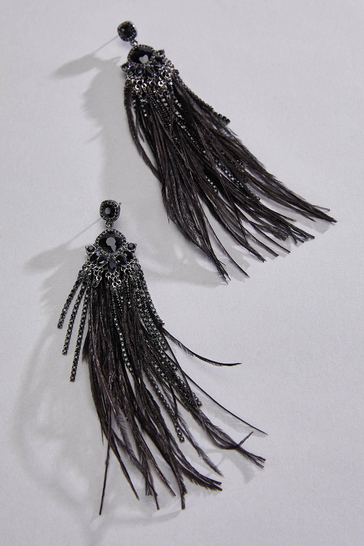 Black Fringe selling Earrings