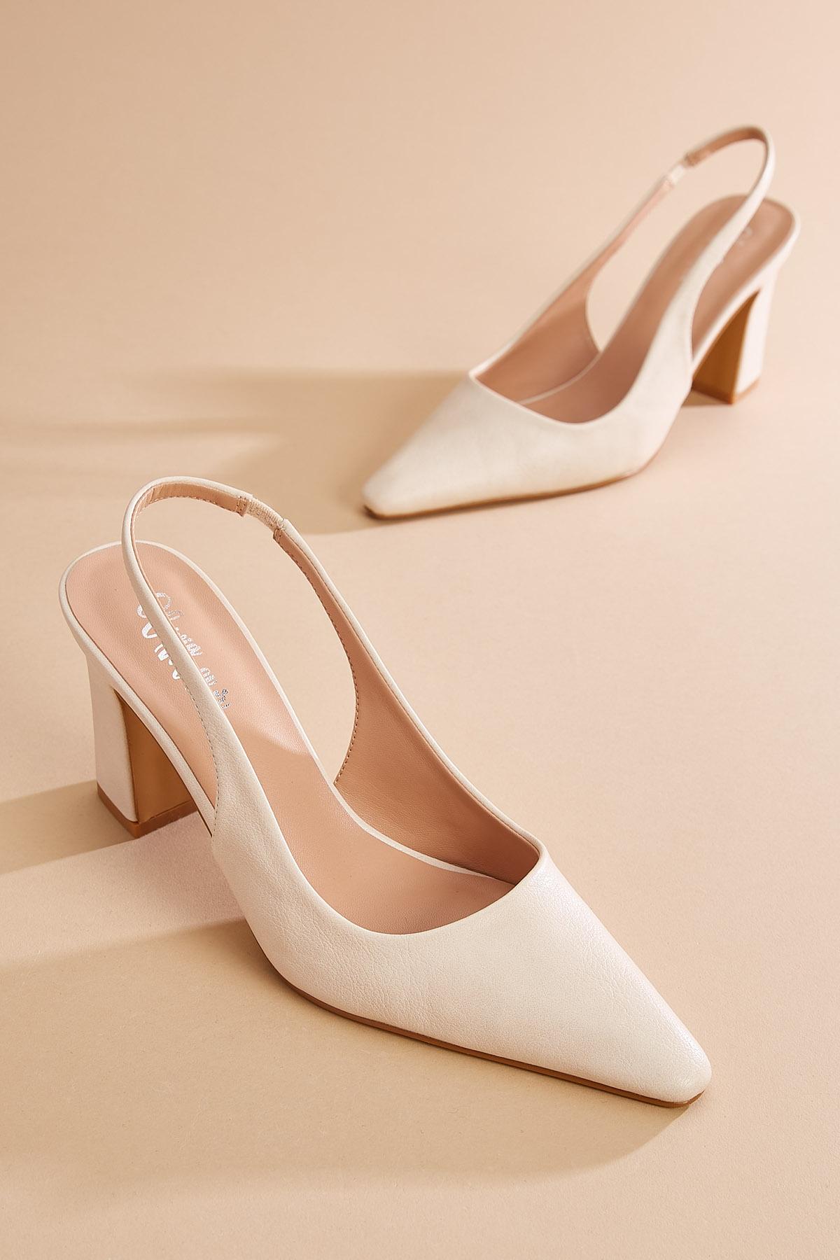 Ivory slingback heels on sale