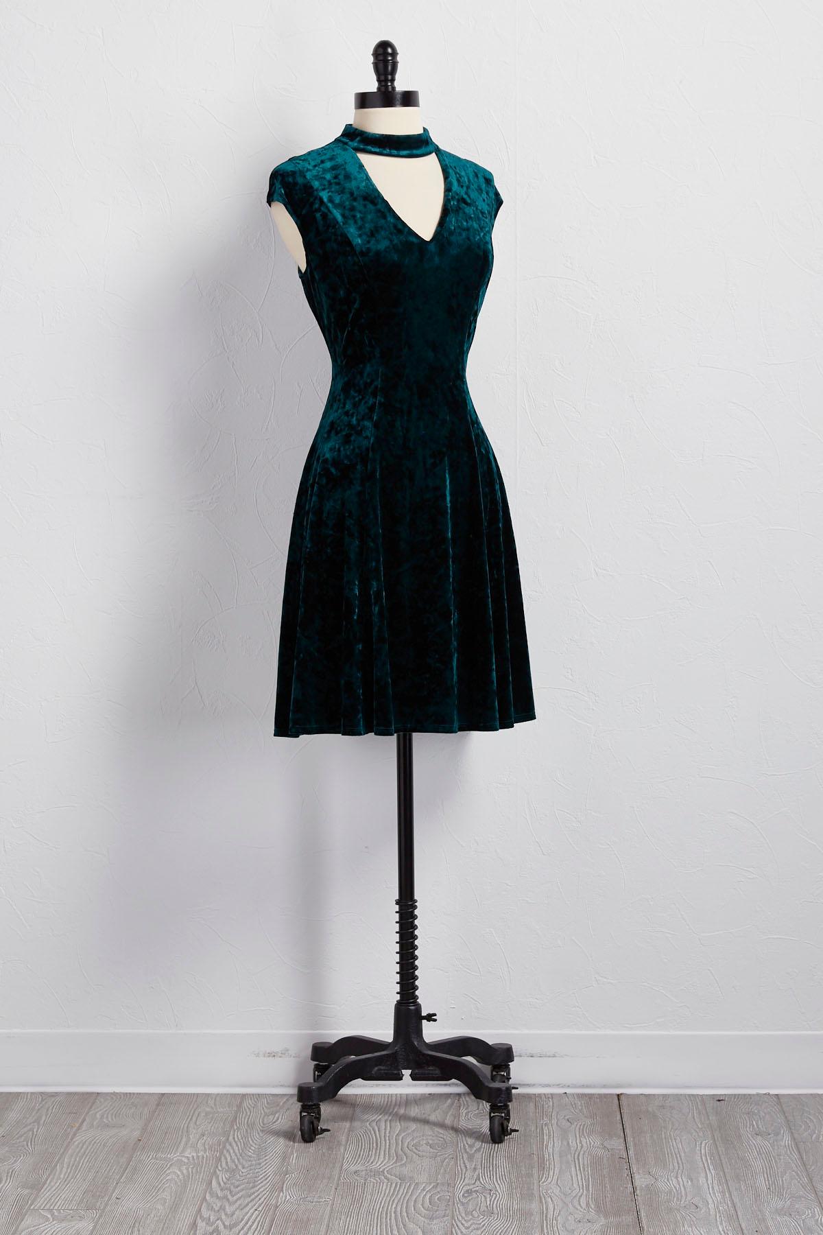 Versona | velvet fit and flare dress