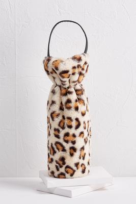 leopard print wine bag