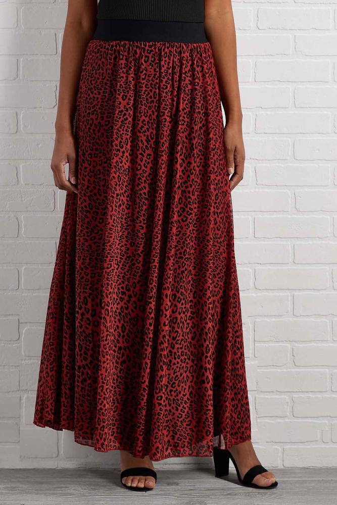 maxi skirt red