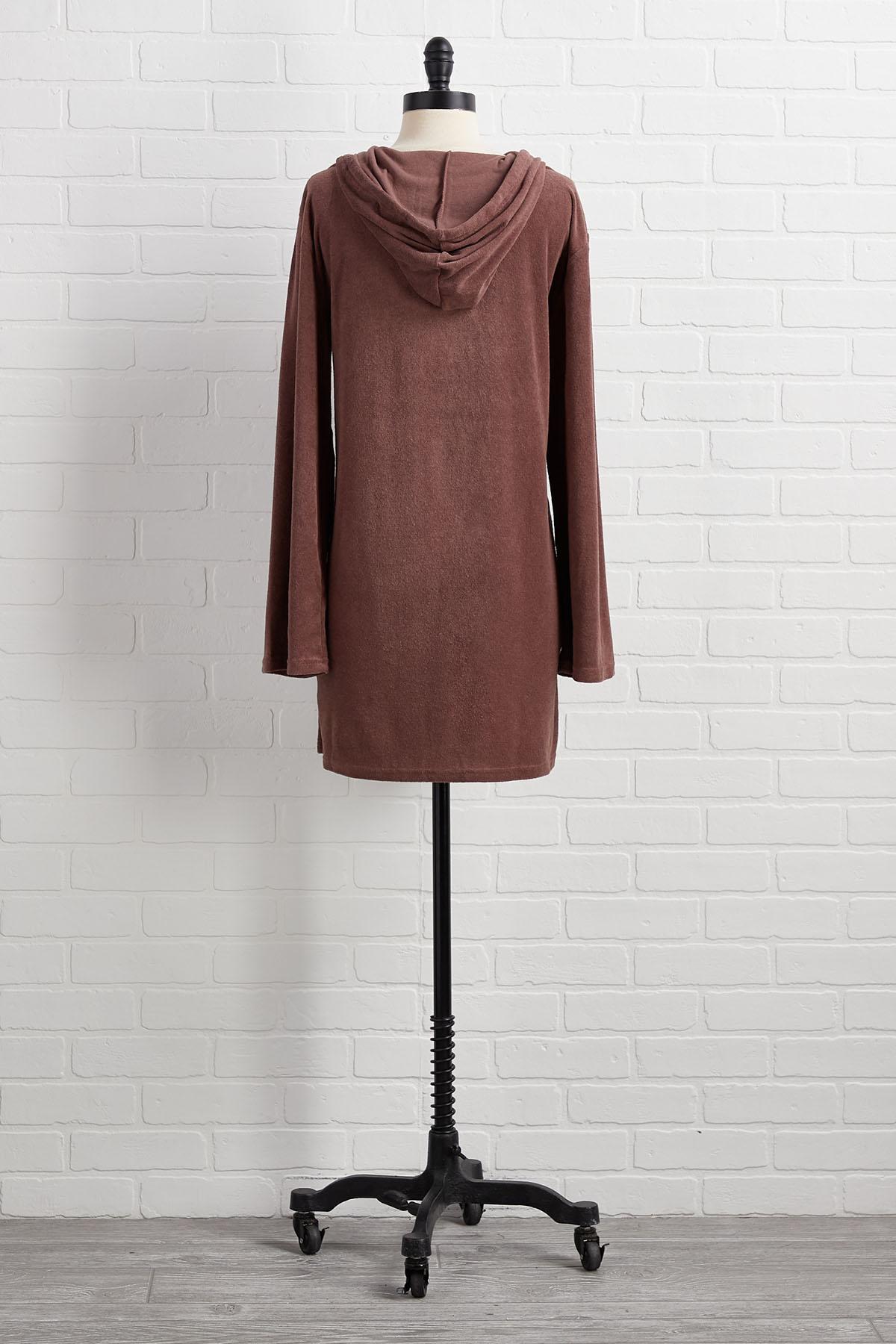 brown sweatshirt dress