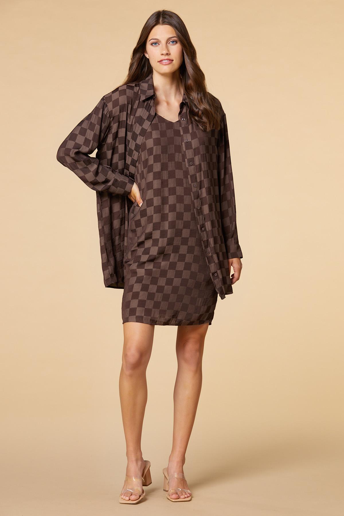 Louis Vuitton Monogram Print Long-Sleeved Dress L NEW With Tags