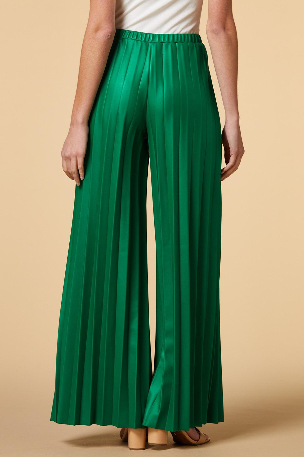 Cheap Waist And Leg Pleated Sweatpants 810 Green