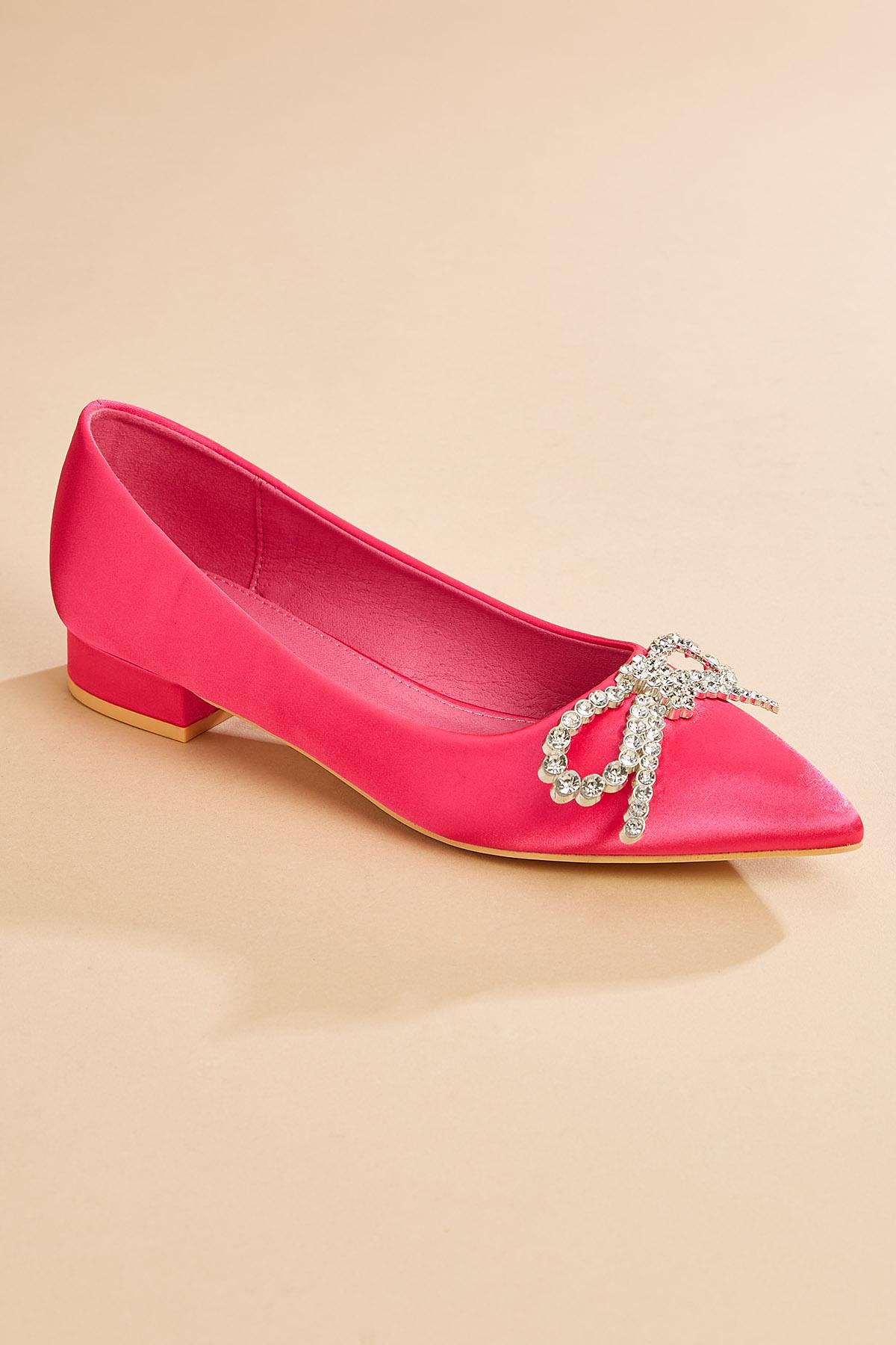 Rhinestone Bow Flats