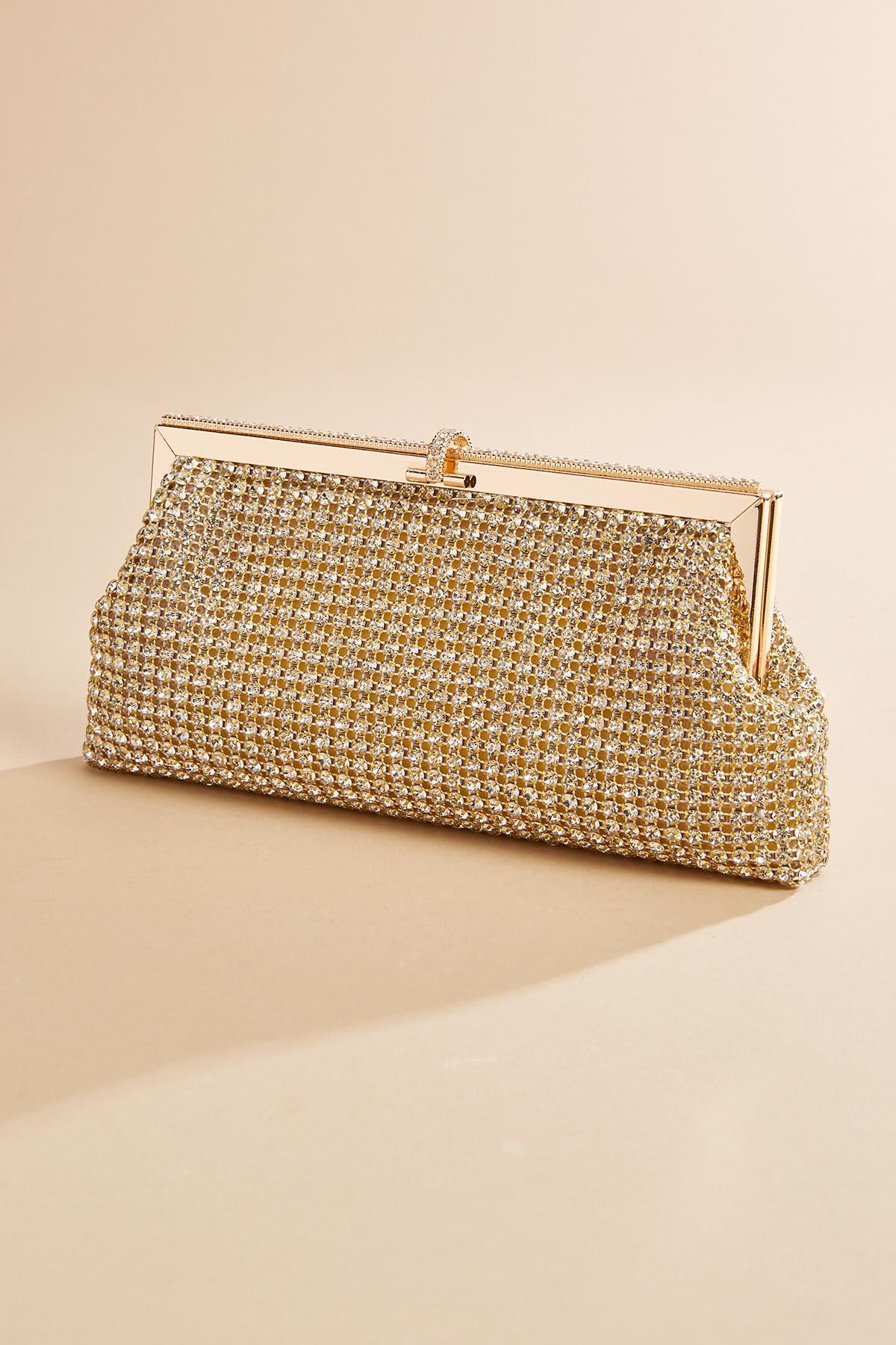 Versona  rhinestone mesh bag