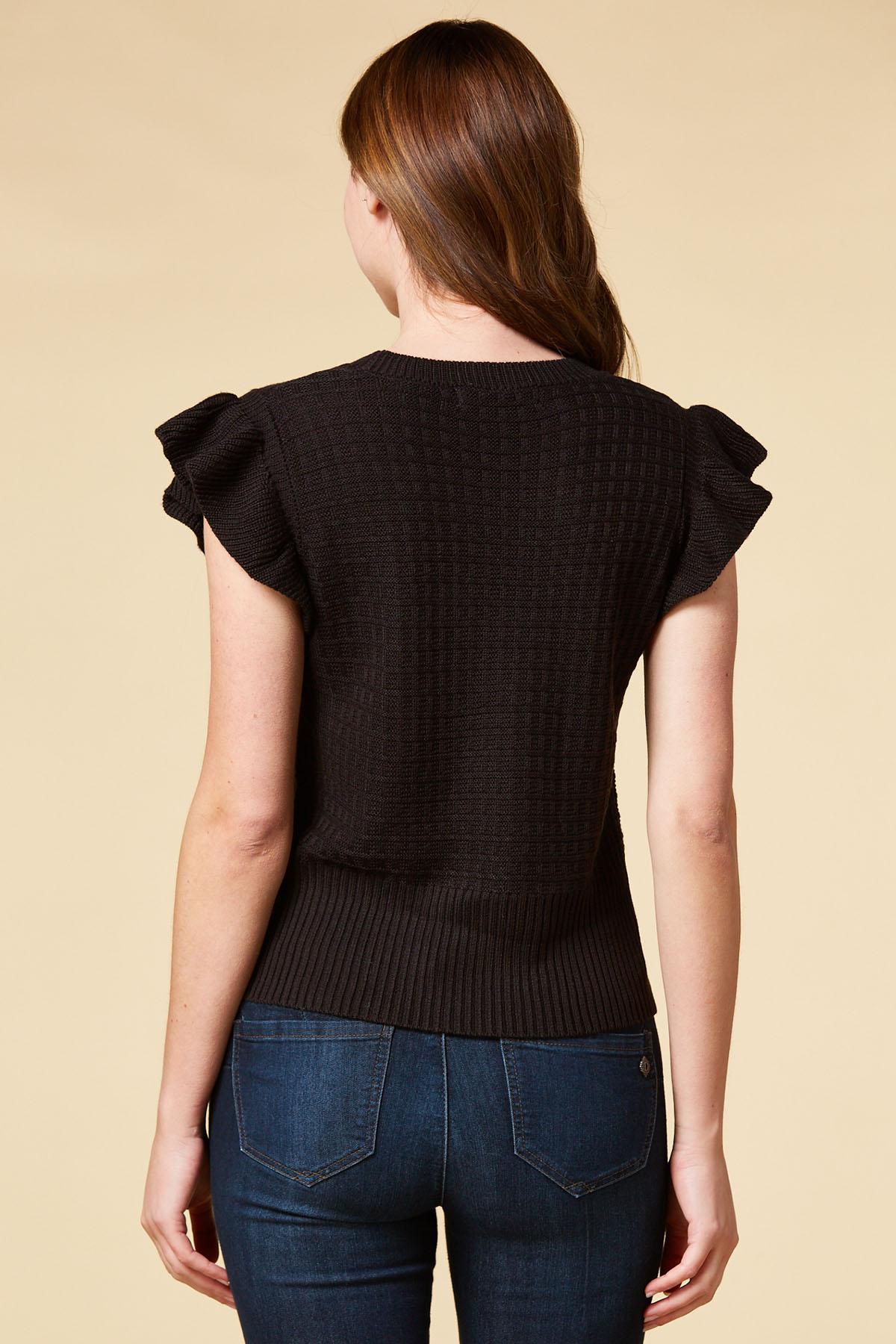 Black sweater outlet back