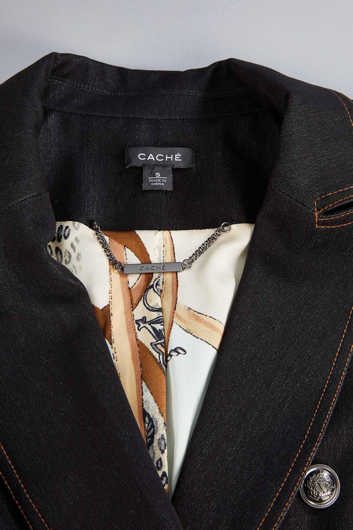 Versona cache black denim blazer