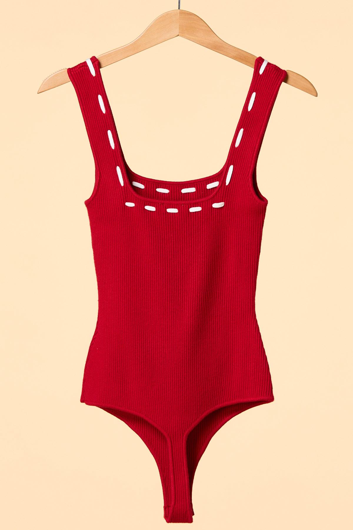 Versona code red bodysuit